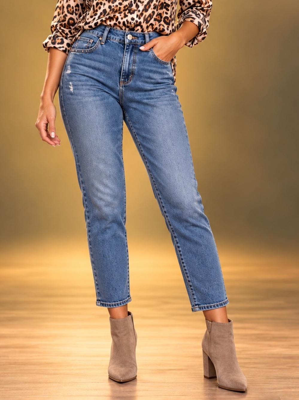 Chico’s So Slimming Girlfriend Slim Leg Crop Jeans Size 1.5 Blue